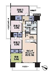 レーベンつくばCORIS 4LDKの間取図画像