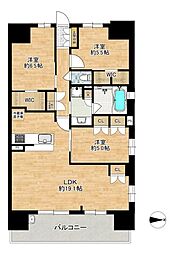 プレサンスレジェンド上新庄 3SLDKの間取図画像