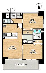 エステムコート新大阪Xザ・ゲート 2LDKの間取図画像