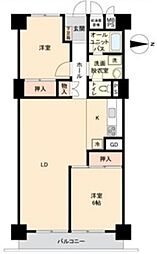 新大阪スカイハイツ 2LDKの間取図画像