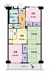 サニータウン羽倉崎 4DKの間取図画像
