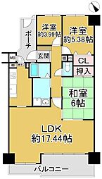 メゾンドール堺 3LDKの間取図画像
