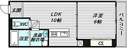 LEGAL守口 1LDKの間取図画像