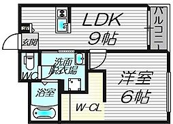 ベストレジデンス東三国 1LDKの間取図画像