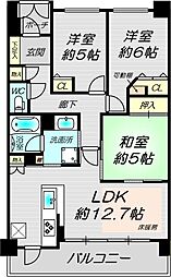 クレアシティ豊中南 3LDKの間取図画像