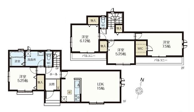 参考プラン：建物価格1536万円(税込)・総額4390万円(税込)