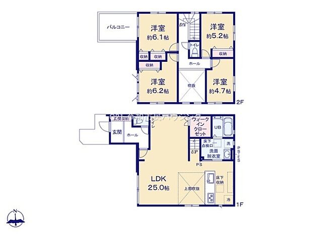 家族が自然と集まる25帖のLDKは、家具を配置してもゆとりを感じられる広さ。LDには床暖房を備え、足元からやさしく温まる快適な暮らしをサポートします。