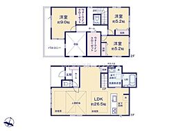 草加市北谷3丁目 新築一戸建て 11期2号棟
