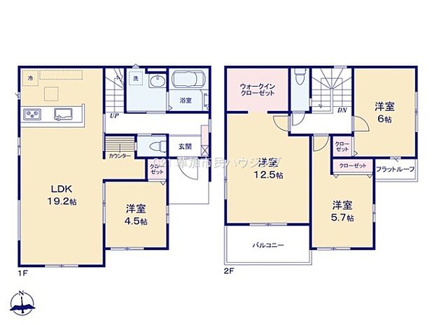 広々4LDKの新築戸建て。収納や居室も充実し、ご家族のライフスタイルに合わせて使えます。