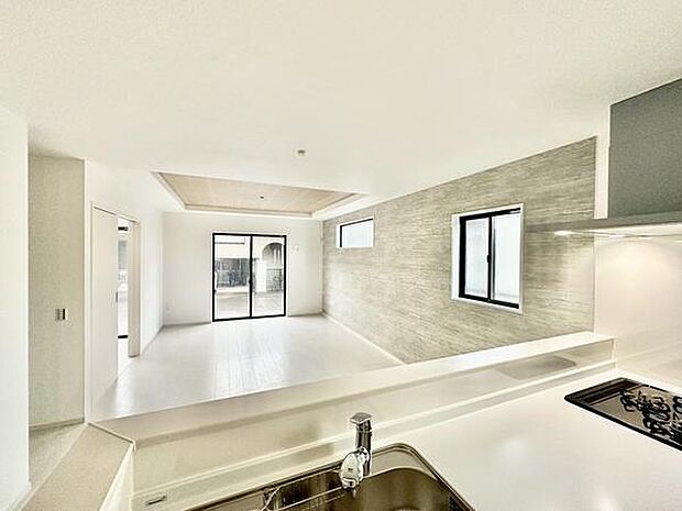 家事をしながら会話が弾む、家族時間を大切にできるLDK。