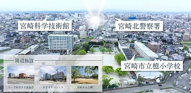 宮崎駅まで徒歩12分利便性に優れた好立地。(引用:アイホームHP)