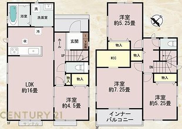 4LDKで余裕のある間取りです。WICもあり、大容量の収納です♪