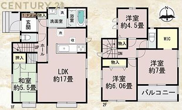 4LDKで余裕のある間取りです。WICもあり、大容量の収納です♪