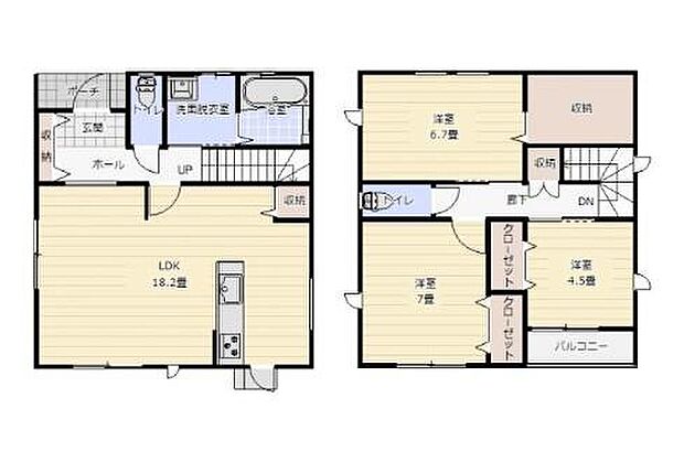 3LDKで余裕のある間取りです。全居室に収納があるので荷物の多いファミリーもスッキリ片付きます!