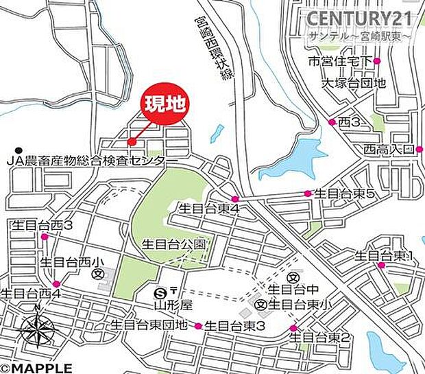 現地案内図です。