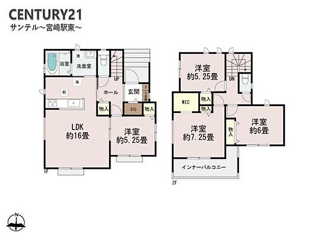 パントリーがある約18帖のLDKです。寝室は8帖あり、WICを完備。全居室南面に面しております。玄関はシューズボックス+シューズインクローゼットを採用!
