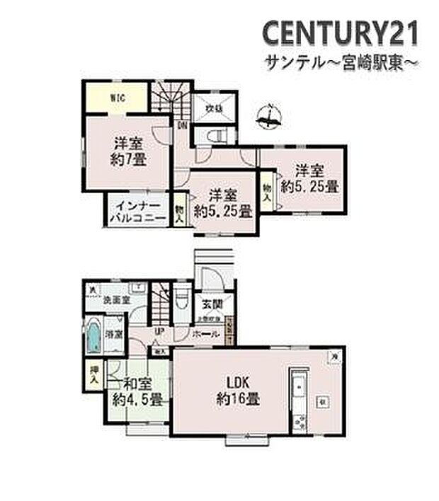 3LDKの間取り。広々リビング！豊富な収納スペースを完備。衣類もすっきり収納でき、家族全員が快適に過ごせる空間です！