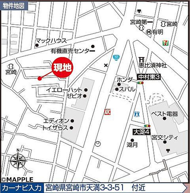 現地案内図です。