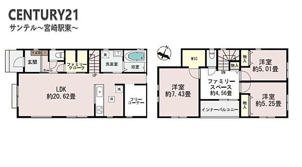 3LDKの間取り。広々リビング！豊富な収納スペースを完備。衣類もすっきり収納でき、家族全員が快適に過ごせる空間です！