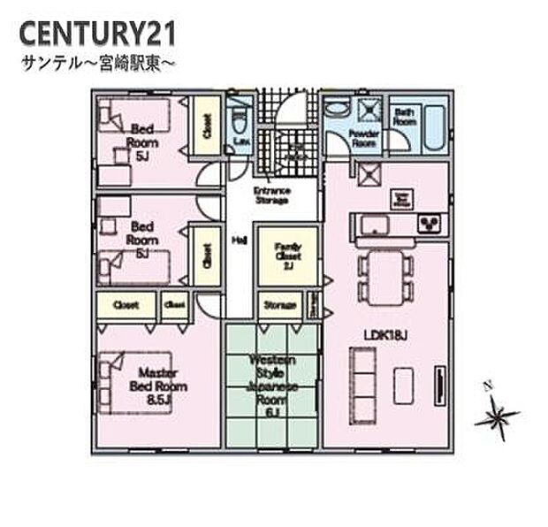 パントリーとウォークインクローゼットがあり収納力がある間取りです。