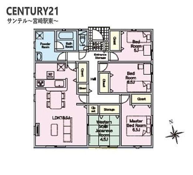 パントリーとウォークインクローゼットがあり収納力がある間取りです。