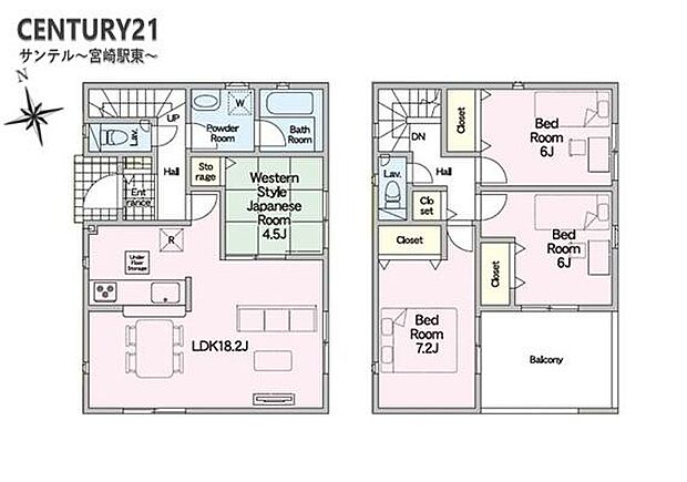 4LDKの間取り。豊富な収納スペースを完備。衣類もすっきり収納でき、家族全員が快適に過ごせる空間です！