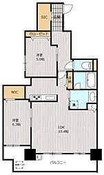 アルファスマート霧島 2LDKの間取図画像