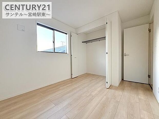 子供部屋は整理のしやすいクローゼット付き。収納充実でお部屋がすっきり片付きます。