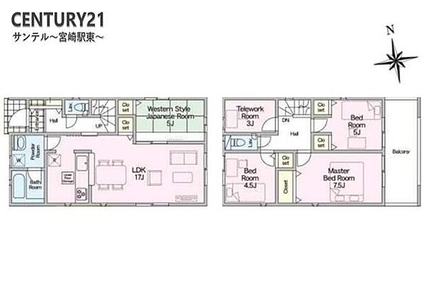 4LDKで余裕のある間取りです♪明るく広々としたリビングで、各居室には収納もあり、とても使いやすい間取りです♪