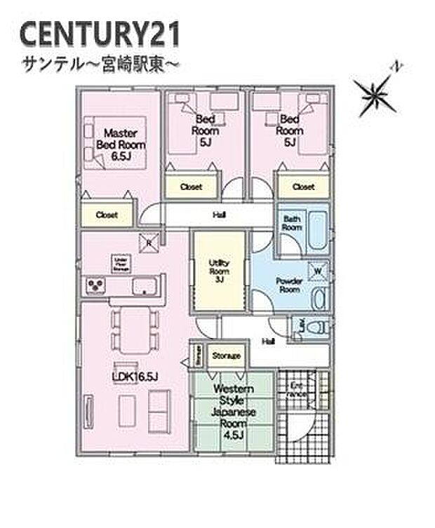 3号棟です!4LDKで余裕のある間取りです♪明るく広々としたリビングで、各居室には収納もあり、とても使いやすい間取りです♪