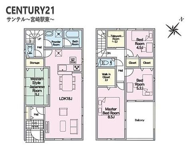 1号棟です！4LDKで余裕のある間取りです♪明るく広々としたリビングで、各居室には収納もあり、とても使いやすい間取りです♪