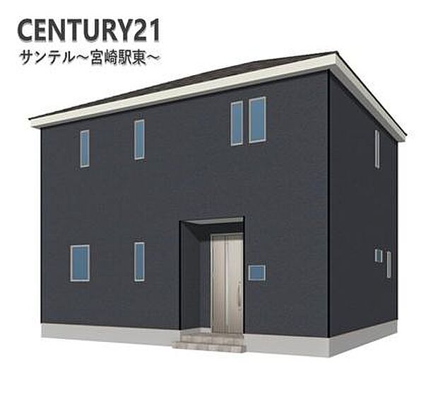 2号棟の建物外観です!シンプルでかっこよさのある外壁カラーです♪