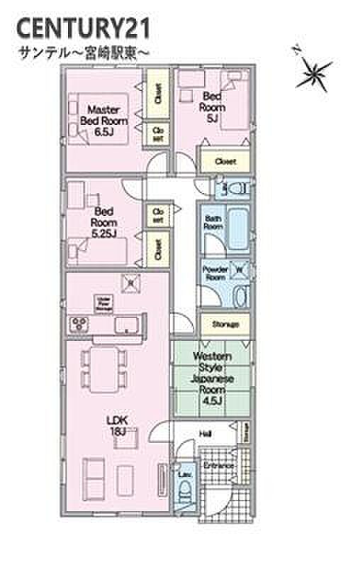4LDK間取り。豊富な収納スペースを完備。衣類もすっきり収納でき、家族全員が快適に過ごせる空間です！