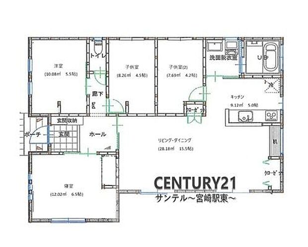 4LDKで余裕のある間取りです♪明るく広々としたリビングで、各居室には収納もあり、とても使いやすい間取りです♪