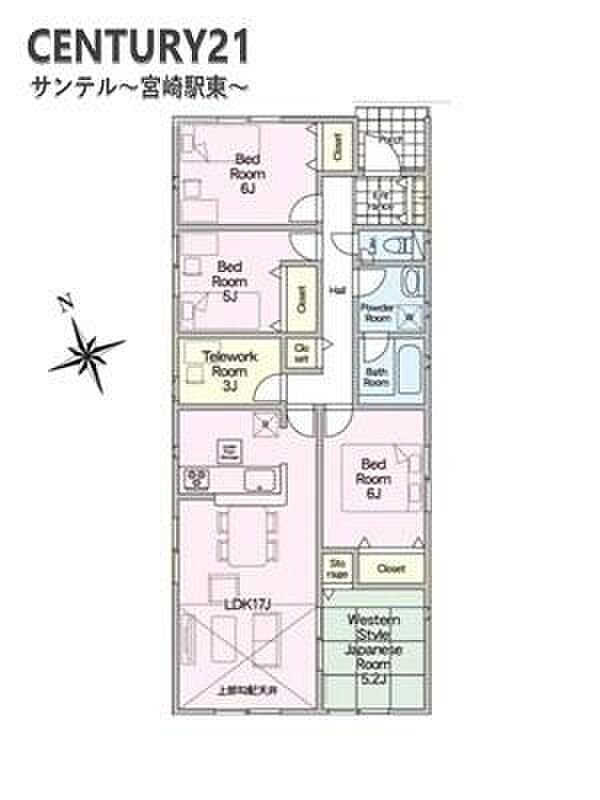 4LDK＋Sの間取り。豊富な収納スペースを完備。衣類もすっきり収納でき、家族全員が快適に過ごせる空間です！