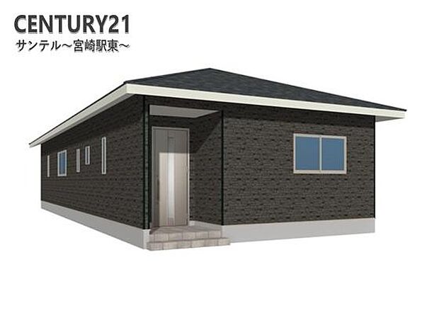 1号棟の外観パース（完成予想図）になります！シンプルで落ち着きのある外壁カラーです♪