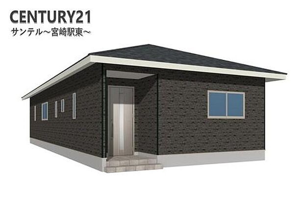 1号棟の外観パース(完成予想図)になります!シンプルで落ち着きのある外壁カラーです♪