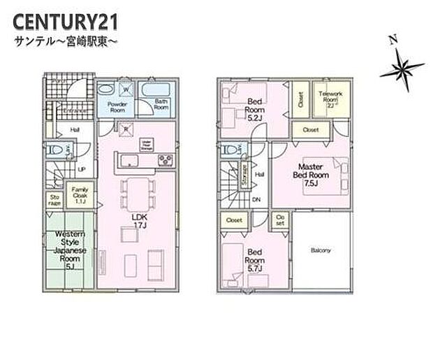 4LDK間取り。豊富な収納スペースを完備。衣類もすっきり収納でき、家族全員が快適に過ごせる空間です!
