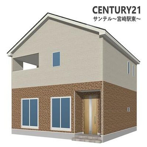 1号棟の建物外観です!シンプルでかっこよさのある外壁カラーです♪