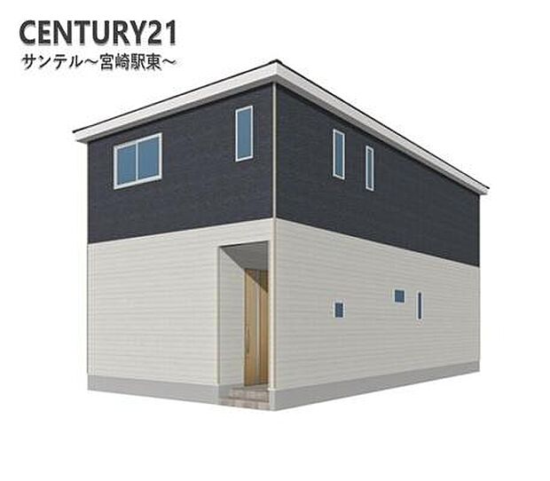1号棟の建物外観です!シンプルでかっこよさのある外壁カラーです♪