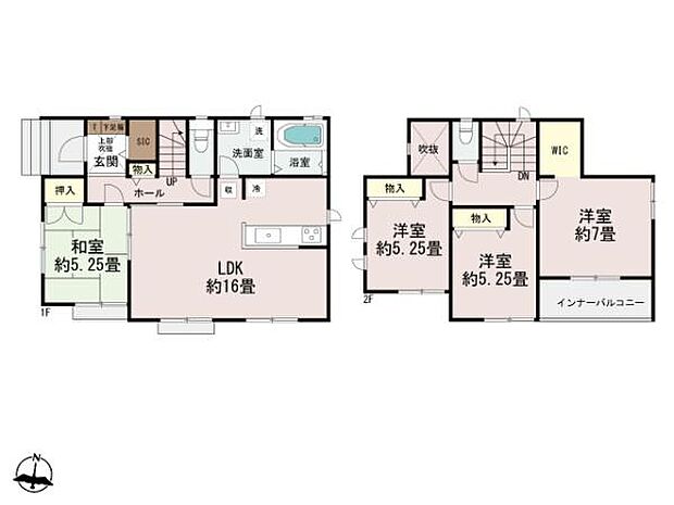 A号棟!4LDKの間取りです。各居室に収納スペースを完備しておりますので衣類もすっきり収納でき、家族全員が快適に過ごせる間取りとなっております♪