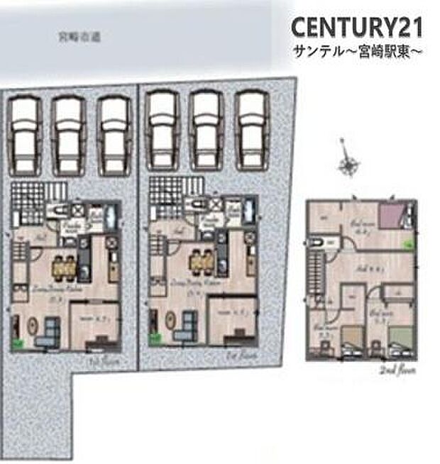 本物件はA号棟です♪お車は3台駐車可能です。(※車種によります。)