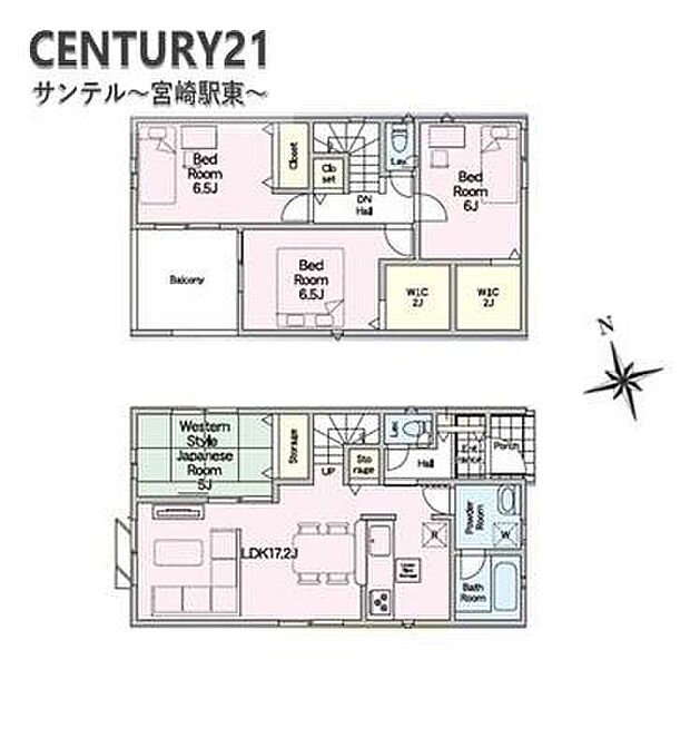 2号棟です♪4LDKの間取りです。各居室に収納スペースを完備しておりますので衣類もすっきり収納でき、家族全員が快適に過ごせる間取りとなっております♪