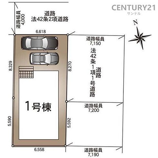 全体区画図駐車場4台確保可能です。