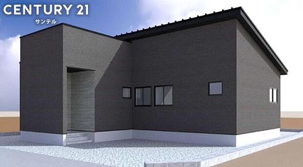 外観パース（完成予想図）になります！落ち着いた配色の外壁カラーです♪