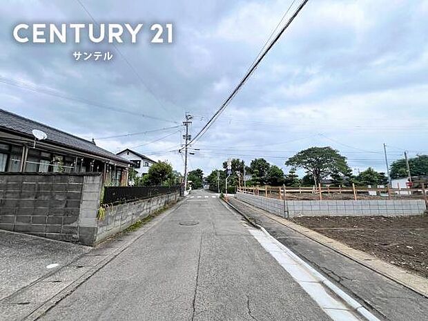 北側の道路です。