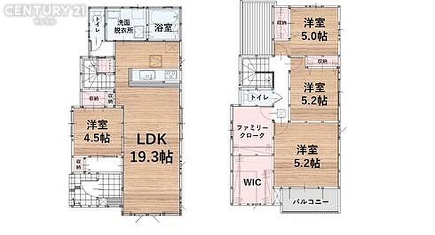 広々とした約19帖のリビングで、ご家族の大切な時間を共有できます。