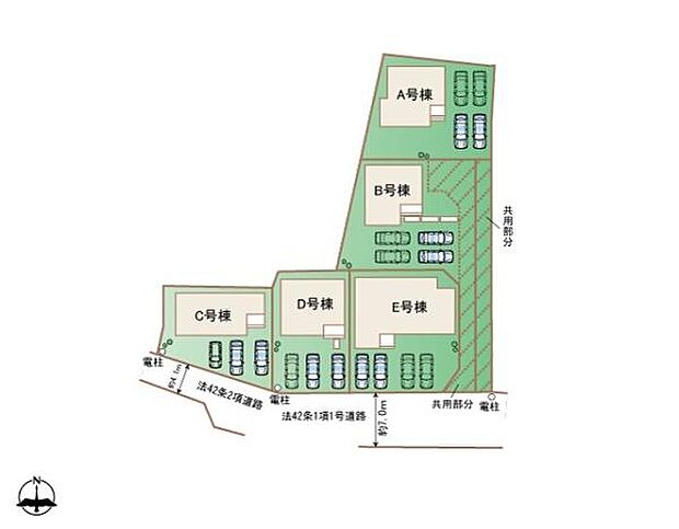 本物件はA号棟です♪お車は4台駐車可能です。（※車種によります。）
