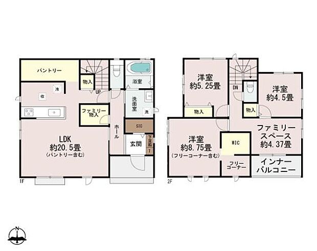 3SLDKで余裕のある間取りです♪豊富な収納スペースを完備。衣類もすっきり収納でき、家族全員が快適に過ごせる空間です！とても使いやすい間取りとなっております！