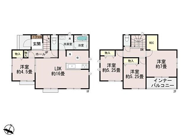 B号棟です。4LDKの間取りです。